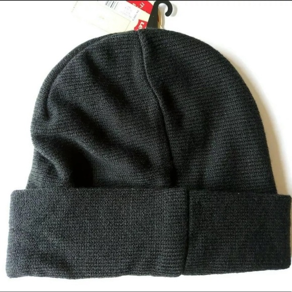 Levi’s Black Side Stripe Cuff Beanie - Picture 2 of 2